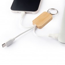  Chaveiro de Bambu Com Cabo Usb-a Personalizado